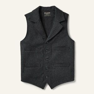 MACKINAW WOOL WESTERN VEST - Charcoal
